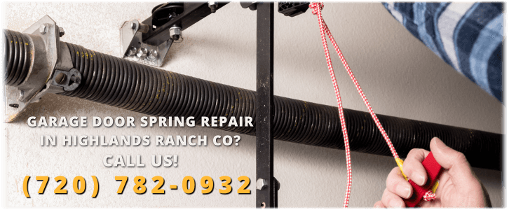 Broken Garage Door Spring Highlands Ranch CO